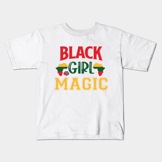 Black girl magic Kids T-Shirt by Work Memes